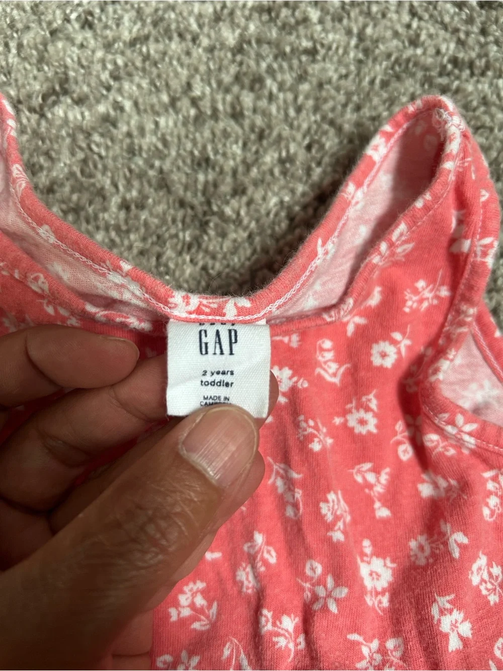 GAP Girls Coral, Light Pink & Floral Tank Tops and Dress Set
